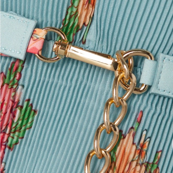 Zimmermann pleated floral midi dress with belt NWT AU Size2 /US Size 8 - Picture 2 of 11